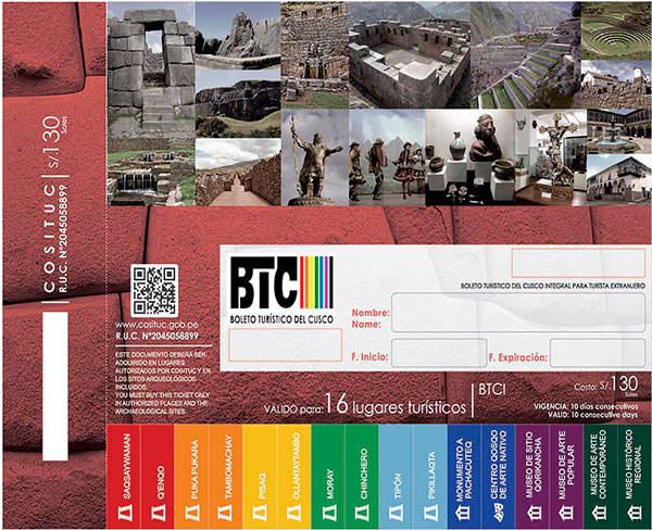Boleto Tur�stico Gneral Cusco